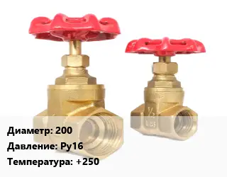 Вентиль бронзовый 200 Ру16 +250
